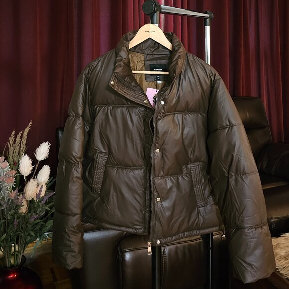 EXPRESS Puffer Jacket Solid Coats - Picture 1 of 4